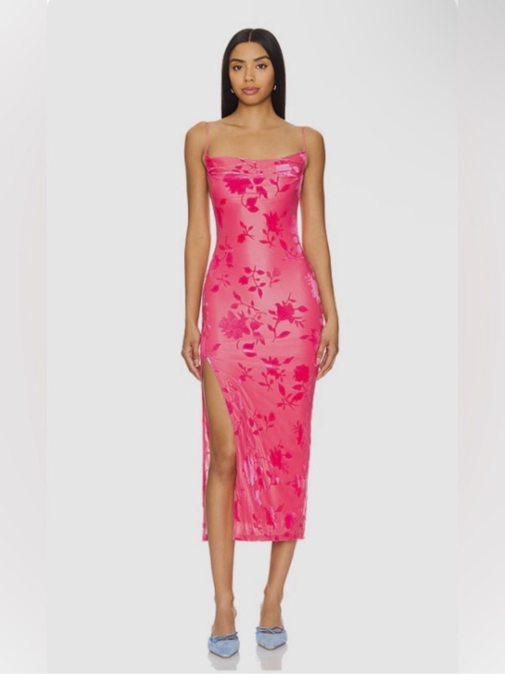 Deana Midi Dress in Pink